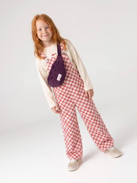 Meisjesshirt met lange mouwen antraciet+ecru+oudroze - vertbaudet enfant 