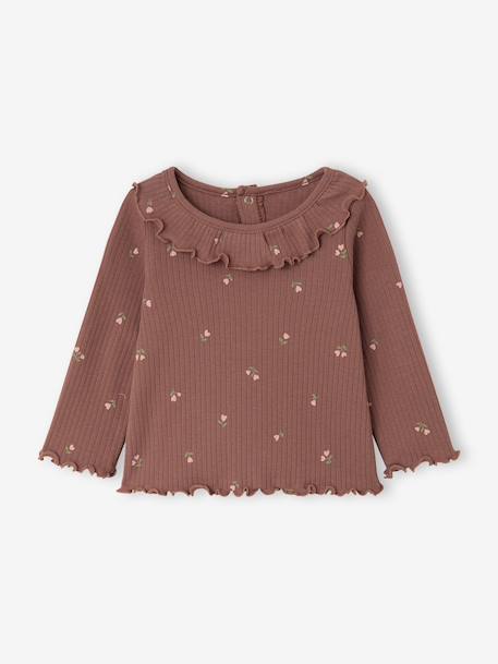 Set babymeisje shirt en short chocoladebruin - vertbaudet enfant 