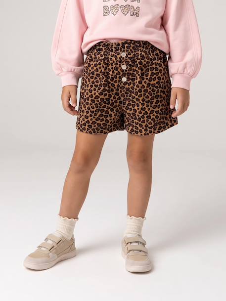 Short en velours forme paperbag fille bleu canard+camel+cannelle+chocolat+gris+mauve - vertbaudet enfant 