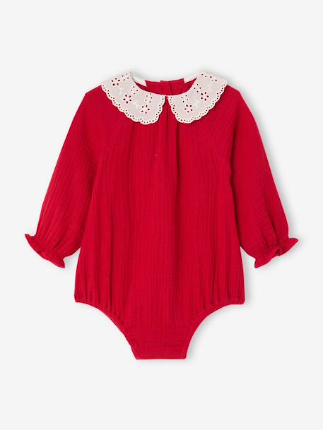 Set romper en maillot voor babymeisjes rood - vertbaudet enfant 