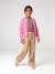 Meisjesvest met knopen blauw+bordeauxrood+rozen - vertbaudet enfant 