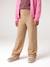 Wijde fleece legging voor meisjes marineblauw+vanille - vertbaudet enfant 