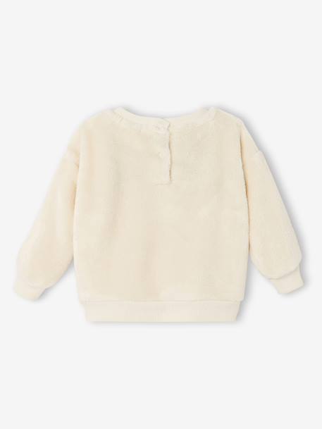 Sweat Noël bébé fille sherpa vanille - vertbaudet enfant 