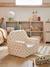 Fauteuil enfant mousse gaze de coton beige imprimé - vertbaudet enfant 