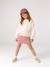 Sweatshirt met badges meisje ecru - vertbaudet enfant 