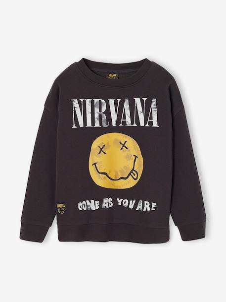 NIRVANA sweater voor jongens antraciet - vertbaudet enfant 