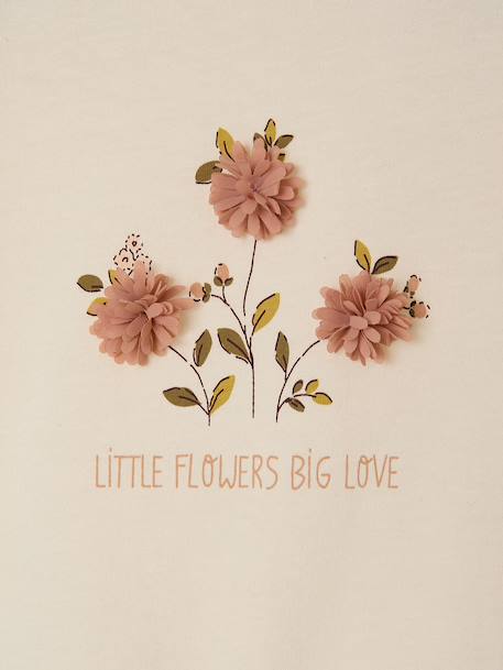 T-shirt manches longues bébé fille écru - vertbaudet enfant 