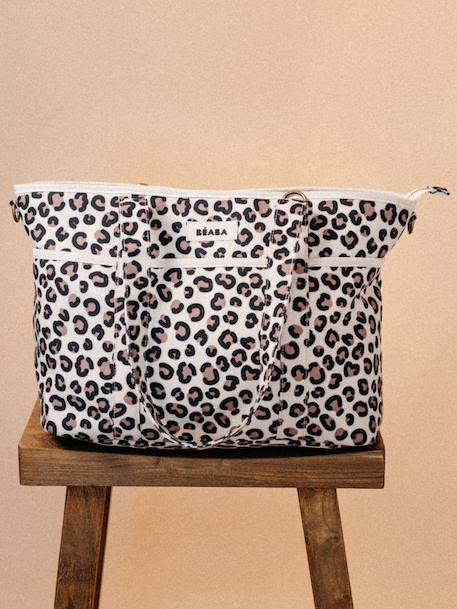 Madrid tote bag beige, bedrukt+bruin, bedrukt+jeansblauw+okergeel - vertbaudet enfant 