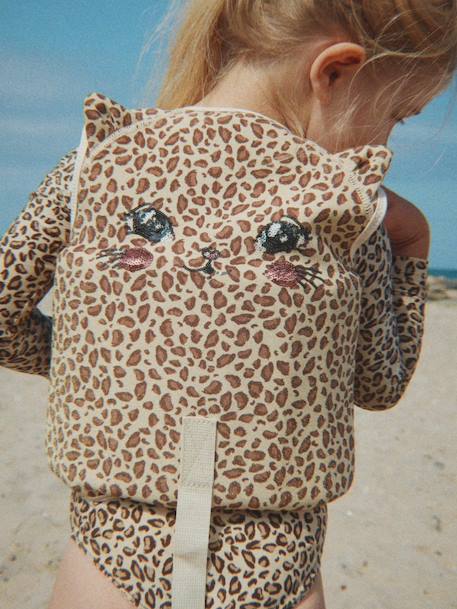Gilet de flottaison Kitty Leopard marron imprimé - vertbaudet enfant 