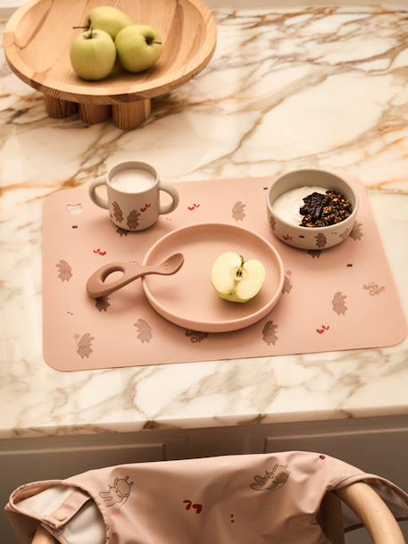 Slabbetje met mouwen Merle - LIEWOOD ecru+geel+geel, bedrukt+klei+lichtroze+oudroze+rouge+rozen+taupe+wit - vertbaudet enfant 