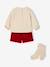 Ensemble Noël bébé fille sweat short collants rouge - vertbaudet enfant 