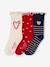 Set van 3 meisjessokken rood - vertbaudet enfant 