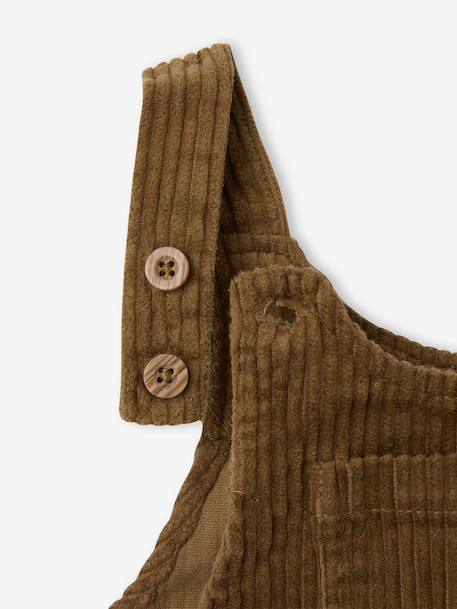 Ensemble salopette chemise bébé garçon olive - vertbaudet enfant 