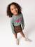 T-shirt manches longues fille encre+rose pâle+vert - vertbaudet enfant 