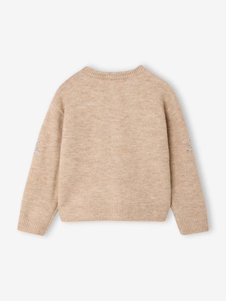 Fijngebreid vest voor meisjes beige - vertbaudet enfant 