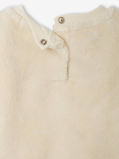 Sweat Noël bébé fille sherpa vanille - vertbaudet enfant 
