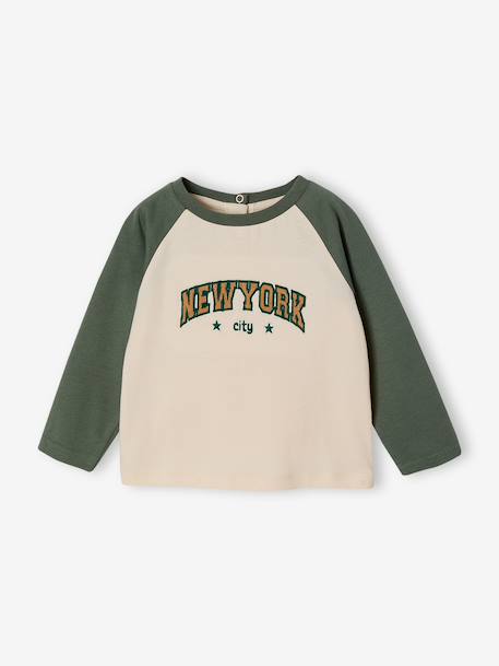 T-shirt manches longues bébé garçon vanille - vertbaudet enfant 