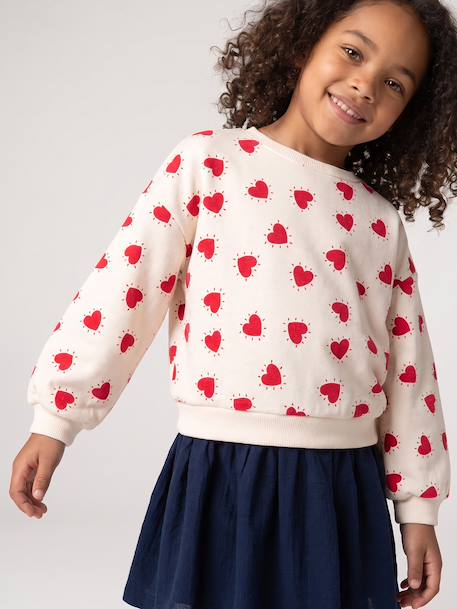 Jurk 2-in-1 van molton en katoenen gaas antraciet+marineblauw+rood - vertbaudet enfant 