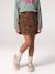 Jupe fille camel+marine+mauve - vertbaudet enfant 