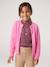 Meisjesvest met knopen blauw+bordeauxrood+rozen - vertbaudet enfant 