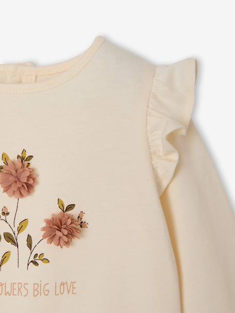 T-shirt manches longues bébé fille écru - vertbaudet enfant 