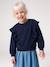 Robe manches longues fille écru+marine - vertbaudet enfant 