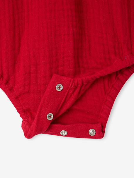 Set romper en maillot voor babymeisjes rood - vertbaudet enfant 