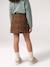 Jupe fille camel+marine+mauve - vertbaudet enfant 