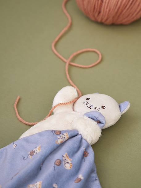 Doudou lapin - blanc+marron+vert+violet - vertbaudet enfant 