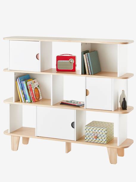 Bibliotheekplank LINE SEVENTIES wit+WIT - HOUT - vertbaudet enfant 