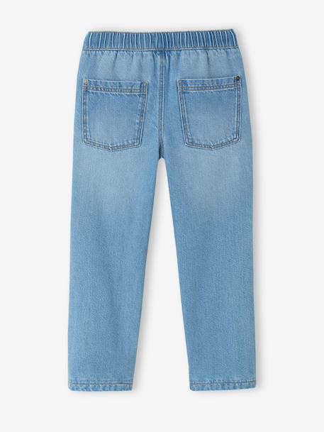 Wijde jeans met fleecevoering jongen double stone - vertbaudet enfant 