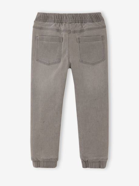 Joggingjeans jongen lichtgrijs denim - vertbaudet enfant 