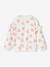 Kersttrui met glitterhartjes en mouwen met ruches voor meisjes ecru+roze (poederkleur) - vertbaudet enfant 