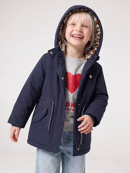 Parka 3 en 1 fille amovible blush+marine - vertbaudet enfant 
