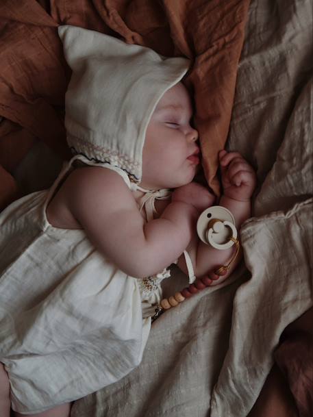 Set van 2 BIBS Colour-fopspenen, maat 2 van 6 tot 18 maanden Amandelgroen/khaki+beige+Diepblauw + petrolblauw+groen+IJzergrijs + babyblauw+Poederroze + vanille+rouge+saliegroen+Terracotta + poederroze - vertbaudet enfant 