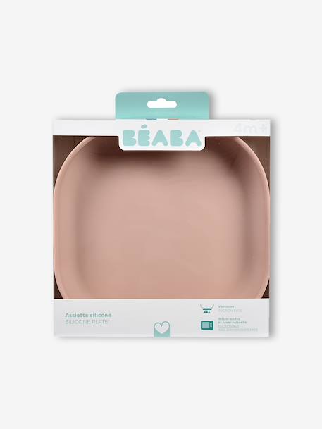 Assiette silicone avec ventouse ROSE+vert - vertbaudet enfant 