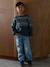 Wijde jeans met fleecevoering jongen double stone - vertbaudet enfant 