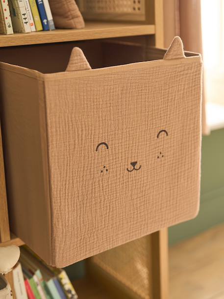 Set van 3 opbergbakken van mousseline beige - vertbaudet enfant 
