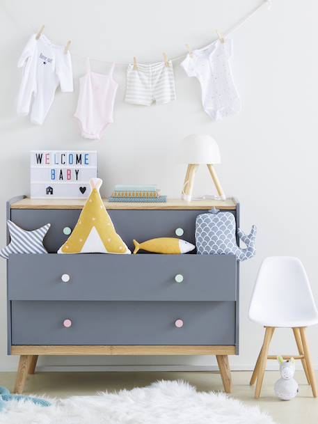 Commode handgrepen CONFETTI Groen+wit - vertbaudet enfant 