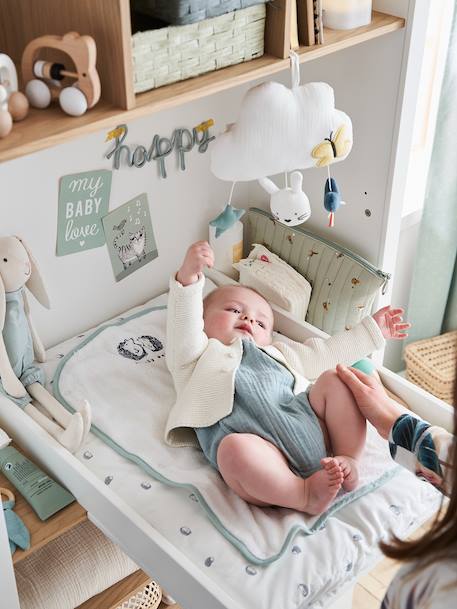 Kast met verschoonplank 2-in-1 SERIE NOUGATINE wit - hout - vertbaudet enfant 