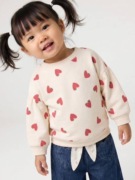 Sweatshirt babymeisje ecru - vertbaudet enfant 