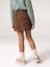 Jupe fille camel+marine+mauve - vertbaudet enfant 