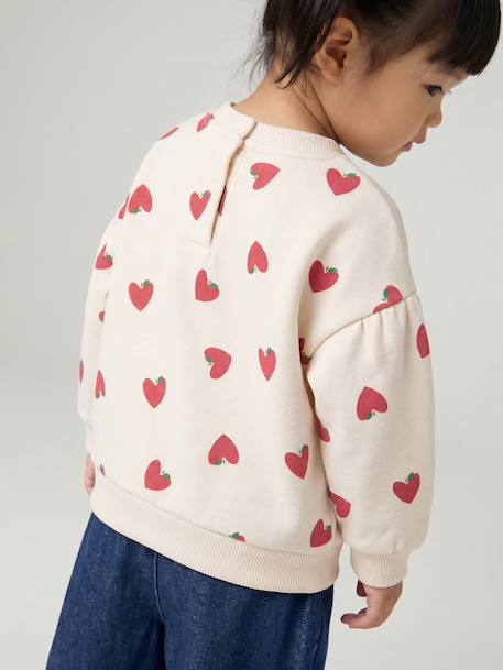 Sweatshirt babymeisje ecru - vertbaudet enfant 