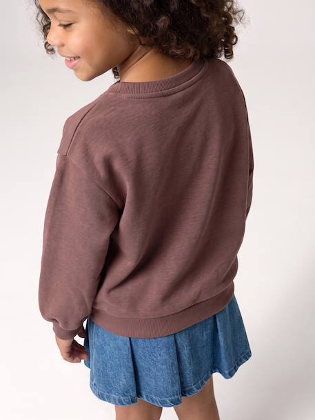 Minnie sweater voor meisjes chocoladebruin - vertbaudet enfant 