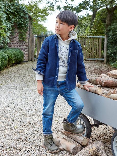Jean droit relax forme loose garçon stone - vertbaudet enfant 
