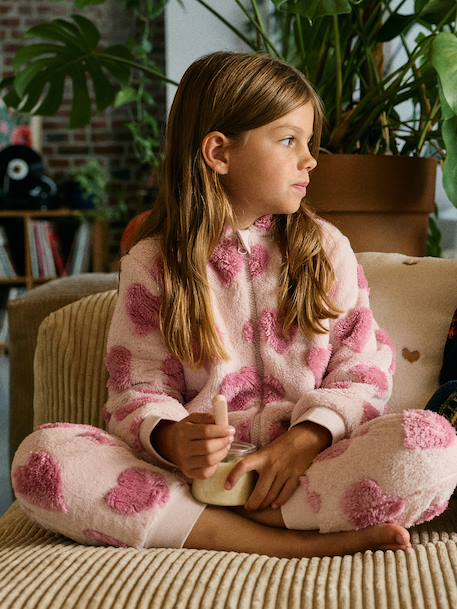 Meisjespyjama onesie snoepjesroze - vertbaudet enfant 