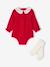 Ensemble barboteuse et collants bébé fille rouge - vertbaudet enfant 