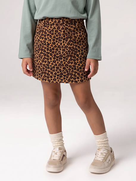 Jupe fille camel+marine+mauve - vertbaudet enfant 