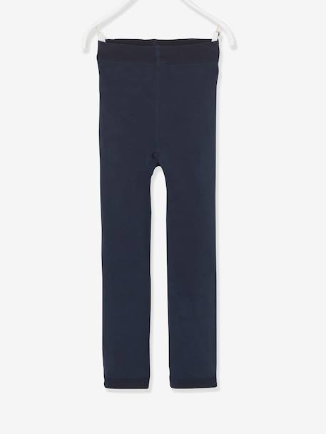 Leggings maille polaire fille bleu+gris chiné+gris perle+mauve+noir - vertbaudet enfant 