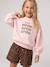Sweat fille col rond mauve+rose pâle - vertbaudet enfant 